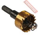 Коронка по металлу HSS TiN 26 мм цилиндрический хвостовик 8 мм ELITECH 1820.140500