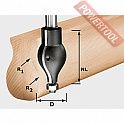 Фреза профильная HW хвостовик 12 мм FESTOOL HW R20.5/16/D32/57 S12