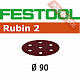 Шлифовальные круги FESTOOL Rubin 2 STF D90/6 P40 RU2/50