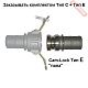 Муфта соединительная Cam-Lock папа 25 мм CAIMAN E-100