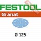 Шлифовальный круг FESTOOL Granat STF D125/90 P180 GR/100